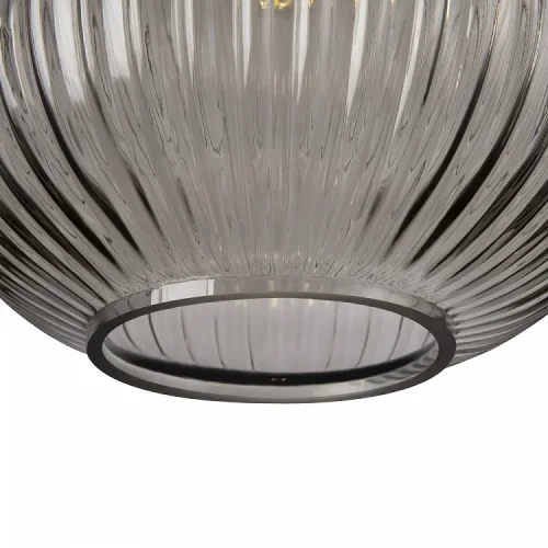 Светильник подвесной Zelma FR8012PL-01AM Freya серый 1 лампа, основание латунь в стиле современный выдувное фото 4
