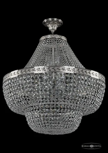 Люстра потолочная хрустальная 19101/H1/70IV Ni Bohemia Ivele Crystal прозрачная на 22 лампы, основание никель в стиле классический sp