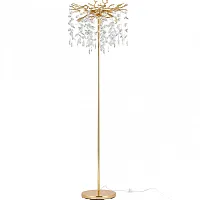 Торшер Milano-1 23141.480-1650.5.E14.B GD Arte Milano ветви прозрачный на 5 ламп, основание золотое в стиле современный флористика Торшер Milano-1 23141.480-1650.5.E14.B GD Arte Milano ветви прозрачный на 5 ламп, основание золотое в стиле современный флористика