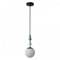 Светильник подвесной Sunday 6526/1 Lumion белый 1 лампа, основание разноцветное чёрное в стиле современный шар