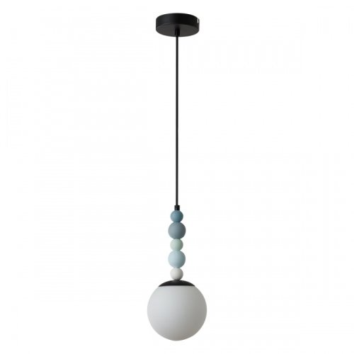 Светильник подвесной Sunday 6526/1 Lumion белый 1 лампа, основание разноцветное чёрное в стиле современный шар