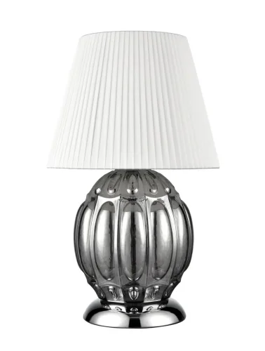 Настольная лампа Helen VL4263N21 Vele Luce белая 1 лампа, основание серое хром стекло металл в стиле классический современный  фото 2
