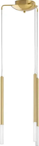 Светильник подвесной LED Tubo L3T747133 Lightstar золотой на 3 лампы, основание золотое в стиле минимализм современный трубочки