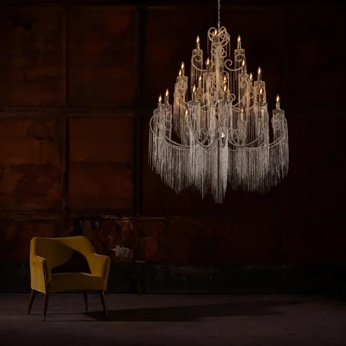 Люстра подвесная Wonderland 10405/24 LOFT IT без плафона на 24 лампы, основание никель в стиле арт-деко фото 6