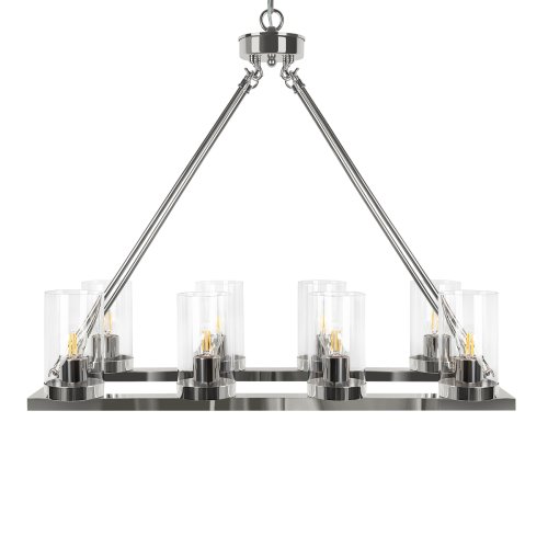 Люстра подвесная Candlelight 10437/760R LOFT IT прозрачная на 8 ламп, основание никель в стиле современный кантри замковый фото 3