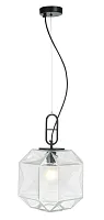 Светильник подвесной Ria 2102/00/01P Stilfort прозрачный 1 лампа, основание чёрное в стиле современный 