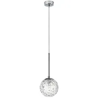 Светильник подвесной Bari 815210 Lightstar прозрачный 1 лампа, основание хром в стиле арт-деко 