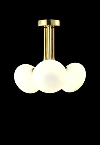 Светильник подвесной ALICIA SP3 GOLD/WHITE Crystal Lux белый 3 лампы, основание золотое в стиле современный  фото 6