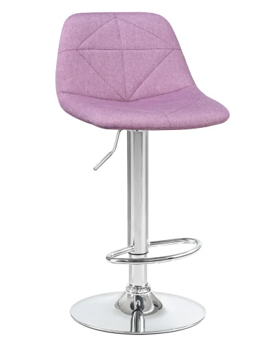 Стул барный 2035-LM DINA,  цвет сиденья фиолетовый, цвет основания хром Dobrin, фиолетовый/текстиль, ножки/металл/хром, размеры - 850*1060***420*460