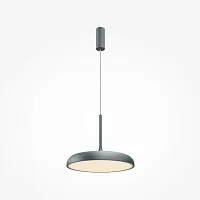 Светильник подвесной LED Gerhard MOD189PL-L18GR3K1 Maytoni серый белый на 1 лампу, основание серое в стиле современный хай-тек 