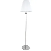 Торшер Nifty 1042/09/01F Stilfort  белый 1 лампа, основание хром в стиле классический
