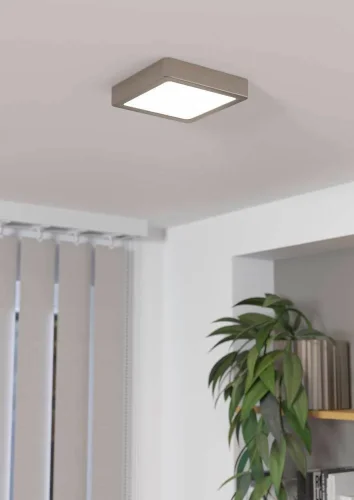 Светильник накладной LED Fueva 5 900593 Eglo белый на 1 лампу, основание матовое никель в стиле современный круглый фото 2