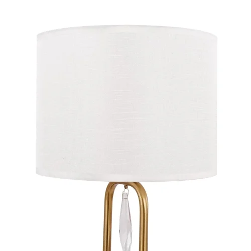 Настольная лампа Riverside FR1007TL-01BS Freya белая 1 лампа, основание латунь металл в стиле классический  фото 2