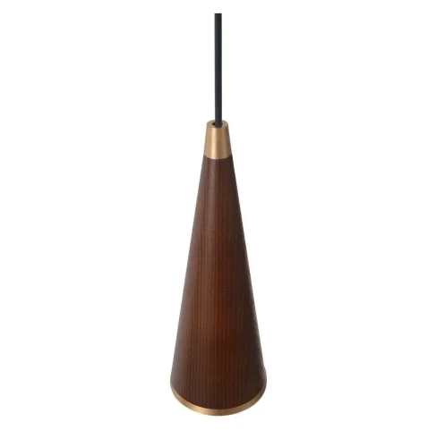 Светильник подвесной Coni 2830-1P Favourite коричневый 1 лампа, основание чёрное в стиле кантри современный  фото 2