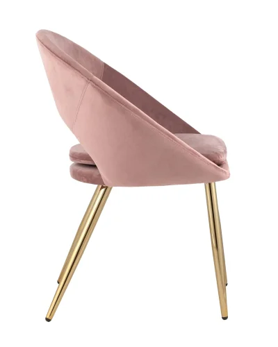 Стул Кензи, пыльно-розовый УТ000006620 Stool Group, розовый/велюр, ножки/металл/золото, размеры - ****620*560 фото 2
