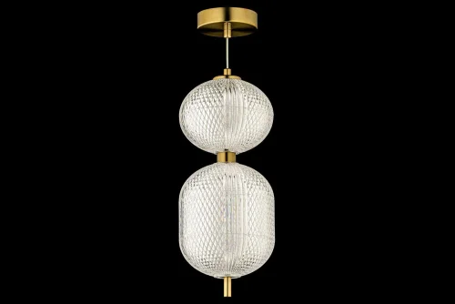Светильник подвесной LED Candels L 1.P9 G Arti Lampadari прозрачный 1 лампа, основание золотое в стиле современный  фото 2