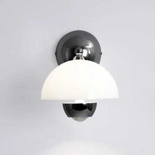 Бра LED Poughkeepsie LSP-7526 Lussole белый на 1 лампу, основание чёрное в стиле хай-тек современный фото 2