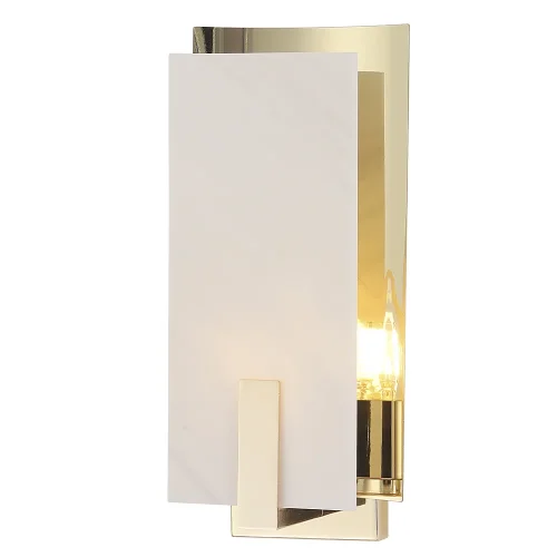 Бра DELUXE AP1 Crystal Lux белый на 1 лампа, основание белое в стиле современный  фото 2