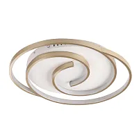 Люстра потолочная LED Twist 8020/75CL Lumion белая на 1 лампу, основание золотое в стиле минимализм 