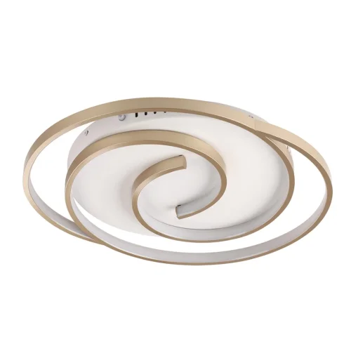 Люстра потолочная LED Twist 8020/75CL Lumion белая на 1 лампу, основание золотое в стиле минимализм 