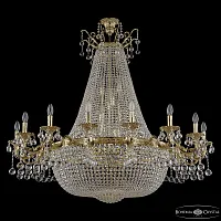 Люстра потолочная 2228H201/16/135IV/Y1 G Bohemia Ivele Crystal без плафона на 32 лампы, основание золотое прозрачное в стиле классика balls