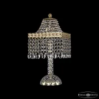 Настольная лампа 19202L4/H/20IV G Bohemia Ivele Crystal прозрачная 2 лампы, основание золотое металл в стиле классика sp
