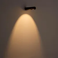 Настенный светильник уличный LED Bamboo 7021/3WL Odeon Light уличный IP65 чёрный на 1 лампу, плафон чёрный в стиле минимализм хай-тек LED