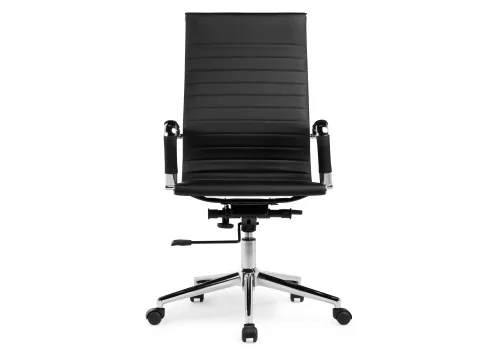 Компьютерное кресло Reus black / chrome 15211 Woodville, чёрный/экокожа, ножки/металл/хром, размеры - *1140***620*650 фото 2