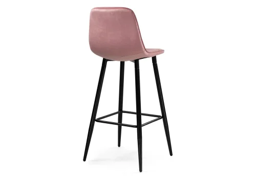 Барный стул Capri pink / black 15128 Woodville, розовый/велюр, ножки/металл/чёрный, размеры - ****435*490 фото 4