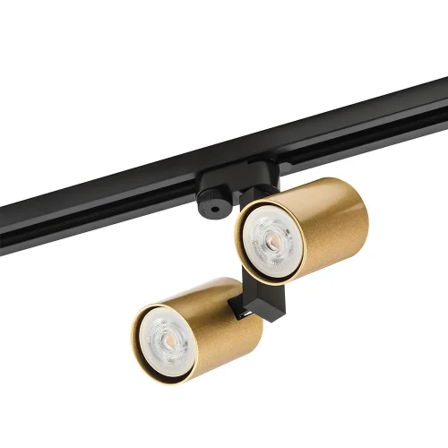 Трековый светильник однофазный CLT 0.31 001 60C2 BL-GO Crystal Lux золотой для шинопроводов серии CLT 0.31 чёрный фото 4