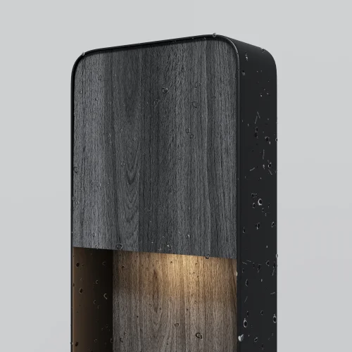 Парковый светильник LED Porte O481FL-L7BWD3K Maytoni уличный IP чёрный на 1 лампу, плафон чёрный в стиле хай-тек современный LED фото 4