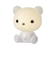 Настольная лампа DODO BEAR 71590/03/31 Lucide белая на 1 лампу, основание белое полимер в стиле современный 