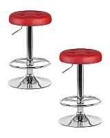 Набор 2 шт Табурет барный DOBRIN BRUNO (бордовый) цвет сиденья бордовый, цвет основания хром Dobrin, бордовый/экокожа, ножки/металл/, размеры - 610*830**** Набор 2 шт Табурет барный DOBRIN BRUNO (бордовый) цвет сиденья бордовый, цвет основания хром Dobrin, бордовый/экокожа, ножки/металл/, размеры - 610*830****
