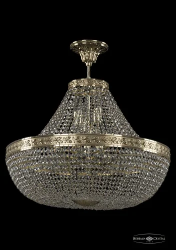 Люстра потолочная хрустальная 19051/H1/60IV G Bohemia Ivele Crystal прозрачная на 15 ламп, основание золотое в стиле классический sp