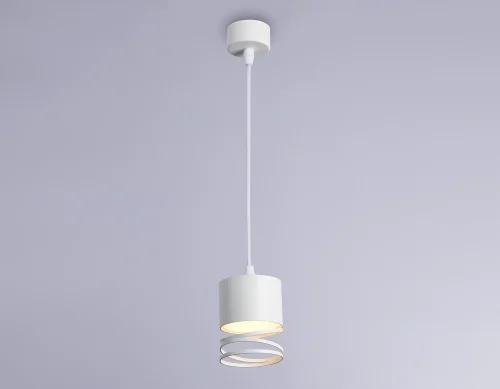 Светильник подвесной TN71107 Ambrella light белый 1 лампа, основание белое в стиле хай-тек современный  фото 3