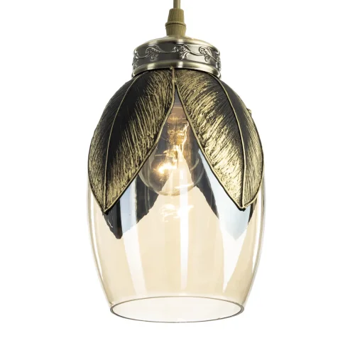 Светильник подвесной Гаруда CL420033 Citilux прозрачный 3 лампы, основание бронзовое в стиле современный каскад фото 5