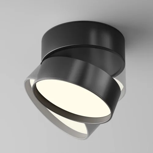 Светильник накладной LED Onda C024CL-18W4K-B-1 Maytoni чёрный 1 лампа, основание чёрное в стиле хай-тек современный круглый фото 4