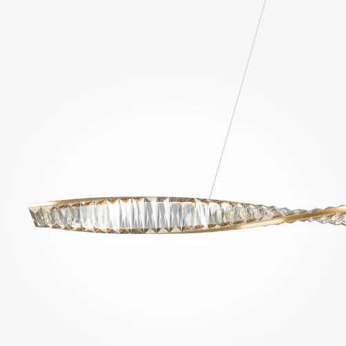 Светильник подвесной LED Krone P097PL-L36BS3K Maytoni прозрачный на 1 лампу, основание латунь в стиле современный линейный фото 4