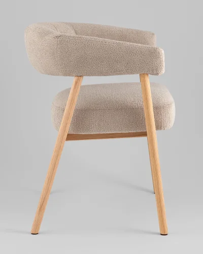 Стул обеденный Zubo с деревянными ножками, бежевый УТ000041730 Stool Group, /, ножки//, размеры - ***** фото 2