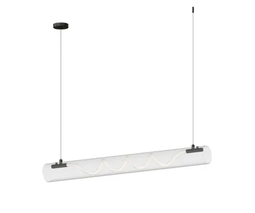 Светильник подвесной LED Агнеса 08490-180A,19 Kink Light прозрачный на 1 лампу, основание прозрачное в стиле современный гибкий неон линейный