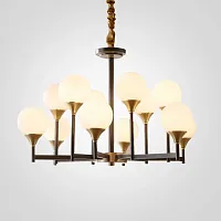 Люстра подвесная ERA 12 177883-26 ImperiumLoft белая на 12 ламп, основание латунь в стиле современный 