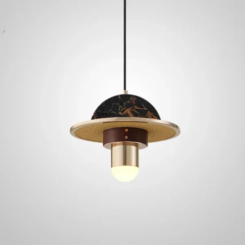 Светильник подвесной AGNES B D30 208764-23 ImperiumLoft белый на 1 лампу, основание золотое в стиле современный 