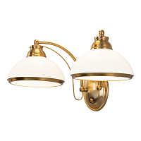 Бра Краков CL401323 Citilux белый на 2 лампы, основание бронзовое жёлтое в стиле современный 