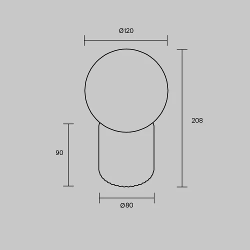 Настольная лампа LED аккумуляторная Omaggio MOD404RL-L3BG3K Maytoni белая на 1 лампу, основание бежевое керамика металл в стиле современный шар фото 5