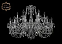 Люстра подвесная хрустальная 11.11.12+6.300.Cr.Sp Bohemia Art Classic прозрачная на 18 ламп, основание хром в стиле классический 