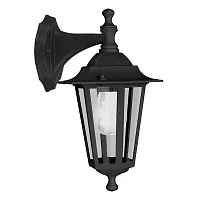 Настенный светильник 22467 LATERNA 4 Eglo уличный IP44 чёрный 1 лампа, плафон прозрачный в стиле кантри классика E27