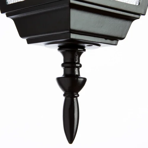 Настенный светильник Bremen A1012AL-1BK Arte Lamp уличный IP44 чёрный 1 лампа, плафон прозрачный в стиле замковый современный E27 фото 3