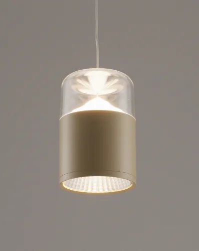Светильник подвесной LED Rinna V10867-PL Moderli бежевый прозрачный 1 лампа, основание бежевое в стиле современный  фото 3