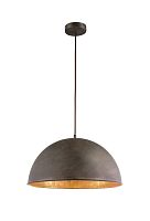 Светильник подвесной XIRENA I 58307H Globo коричневый золотой 1 лампа, основание коричневое в стиле современный 