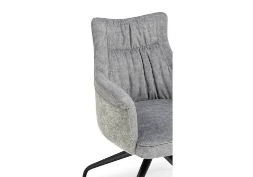 Стул на металлокаркасе Kaser 360 крутящийся grey / black 15841 Woodville, серый/шенилл кашемир, ножки/металл/чёрный, размеры - ****660*580мм фото 8